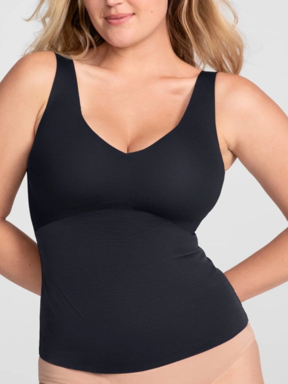 Honeylove LiftWear Tank Black Shaping Camisole Tank Top m medium